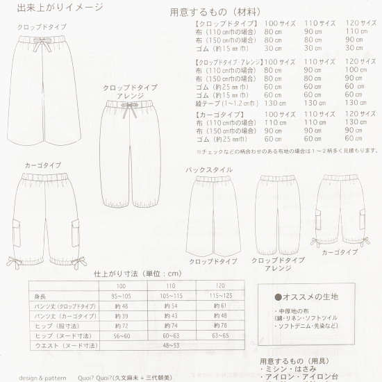 楽天市場 型紙 パターン 子供リラックスパンツ サイズ １００ １１０ １２０ 型紙 パターン バイヤステープ 手作り工房 ｍｙ ｍａｍａ