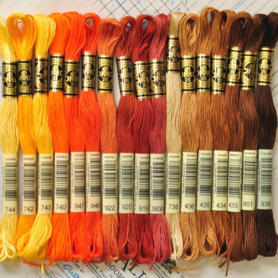 楽天市場 Dmc社の刺繍糸 25番糸 ブラウン オレンジ系17色 刺しゅう 刺繍糸 ミサンガ 刺しゅう糸 マクラメ 手作り工房 ｍｙ ｍａｍａ