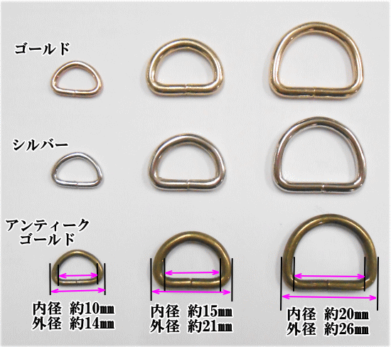 楽天市場 小さなdカン 10ミリ 15ミリ ミリ 全３色 10個入り Dカン Dカン Dかん 手作り 手芸 ハンドメイド バッグ ポーチ 金具 手作り工房 ｍｙ ｍａｍａ