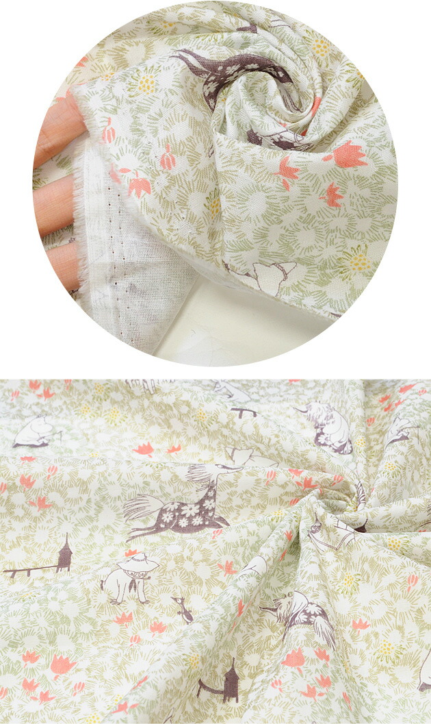 楽天市場 ダブルガーゼ 生地 ムーミン わた花 Moomin ミイ 北欧 北欧風 国産 綿 日本製 Kokka コッカ ナチュラル ハンカチ ガーゼケット スタイ ベビー 赤ちゃん キッズ 布 ハンドメイド 手芸 手作り 手作り工房 ｍｙ ｍａｍａ