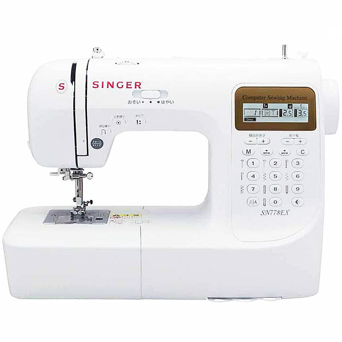 人気ブランド 楽天市場 シンガー コンピュータミシン Sn778ex 宅配送料無料 北海道 沖縄 除く Singer ミシン 初心者 ソーイング 本体 コンパクト フットコントローラー ワイドテーブル ボビン 糸 台 針 入園 新生活 みしん 入学 手作り 手芸 ハンドメイド