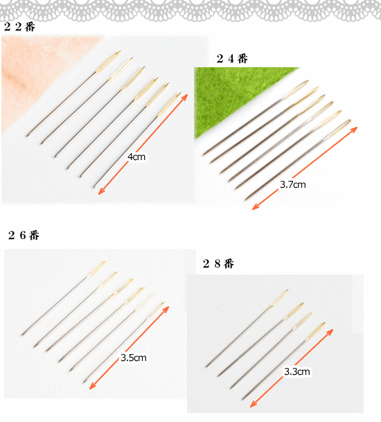 楽天市場 刺しゅう針 クロスステッチ 刺繍針 全4種類 No 22 No 24 No 26 No 28 刺しゅう 刺繍 クロスステッチ 針 ミサンガ 糸 手作り 手芸 手作り工房 ｍｙ ｍａｍａ