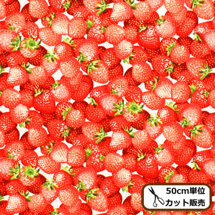 楽天市場 国産 オックス 生地 いちごがいっぱい いちご 苺 ストロベリー 果物 プリント 綿 コットン 入園 入学 バッグ ポーチ 小物 雑貨 エプロン インテリア 布 日本製 ハンドメイド 手芸 手作り 手作り工房 ｍｙ ｍａｍａ