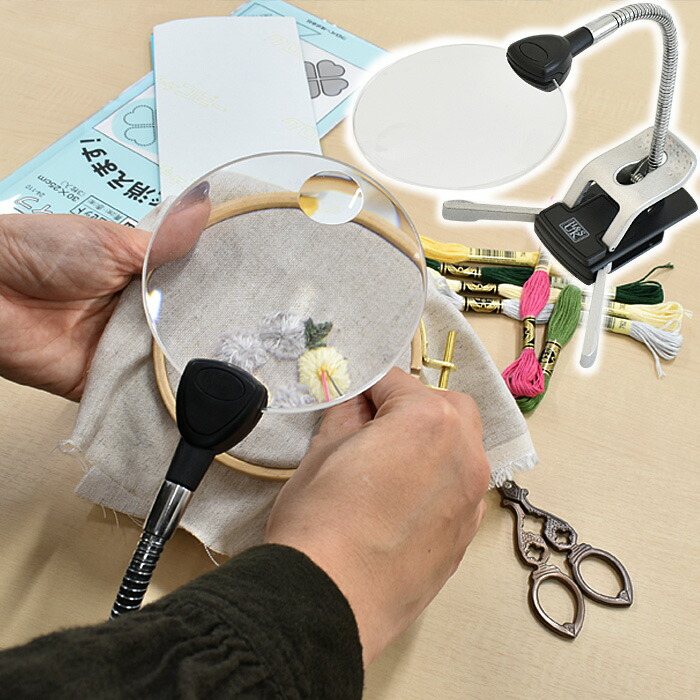 楽天市場】虫眼鏡 手芸用ルーペ [裁縫] 6500-P 2倍&4倍 100mm 両手が