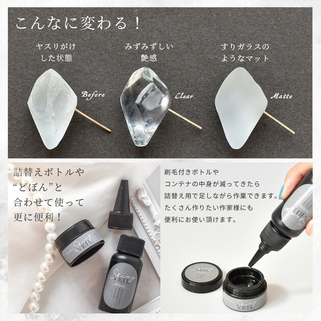 シャイニーヴェール 大容量 15ml レジン ブラシ付 コーティング MYmama オリジナル 《 スーパーシャイニーコート コーティング液  コーティング用 UV LED レジン液 コート剤 トップコート 補強 人気 ハンドメイド 手芸 》 手芸・クラフト・生地 |  earnesthomeco.com