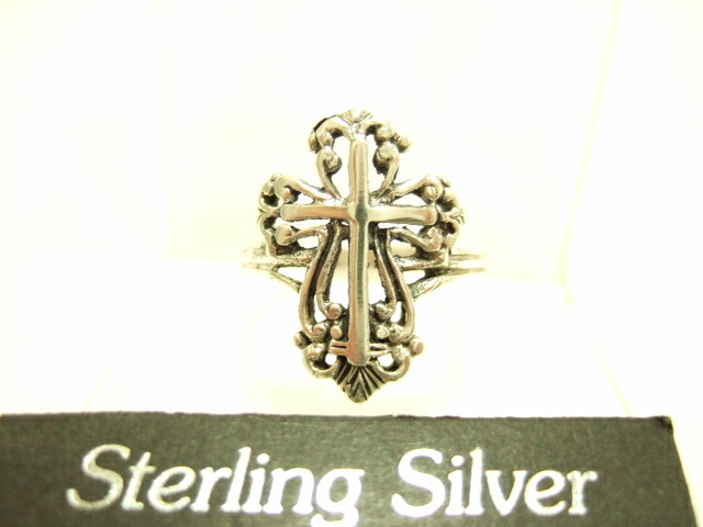 横浜最新 925SILVER銀リング 中世クロス ✞ 十字架 21号 12g 送料290円ξgＲξ ξA5s 横浜最新 シルバー925SILVER銀リング クロス 十字架 20号