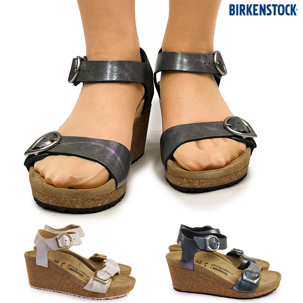 ビルケンシュトック サンダル パピリオ ソレイ リングバックル レディース ウェッジソール ミュール Birkenstock Papillio SOLEY RING BUCKLE画像