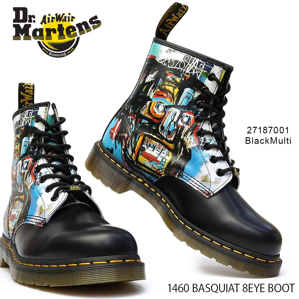 ドクターマーチン 8ホール ブーツ 1460 BASQUIAT 2 バスキア コラボ Untitled アートプリント ユニセックス メンズ  レディース Dr.Martens 8EYE BOOT AW006 【代引可】