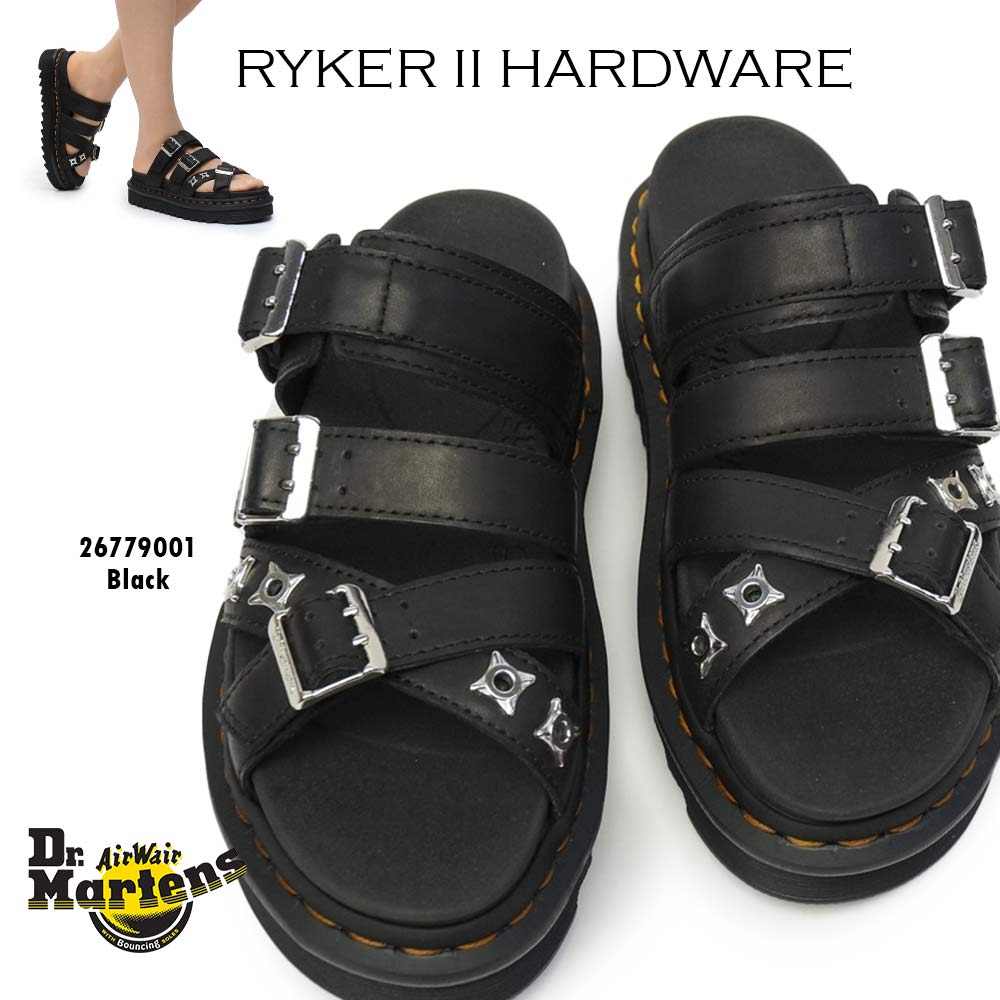 ドクターマーチン サンダル RYKER II HDW ユニセックス レザー メンズ レディース ベルト 厚底 本革 Dr.Martens  ZEBRILUS RYKER 2 HARDWARE SANDAL | マイスキップ