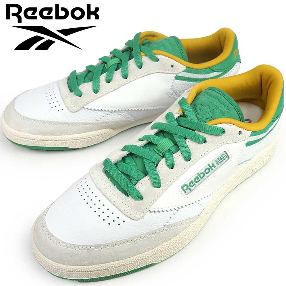 リーボック スニーカー メンズ レディース シューズ クラブ シー 85 定番 グリーン イエロー Reebok Club C 8525秋冬新作