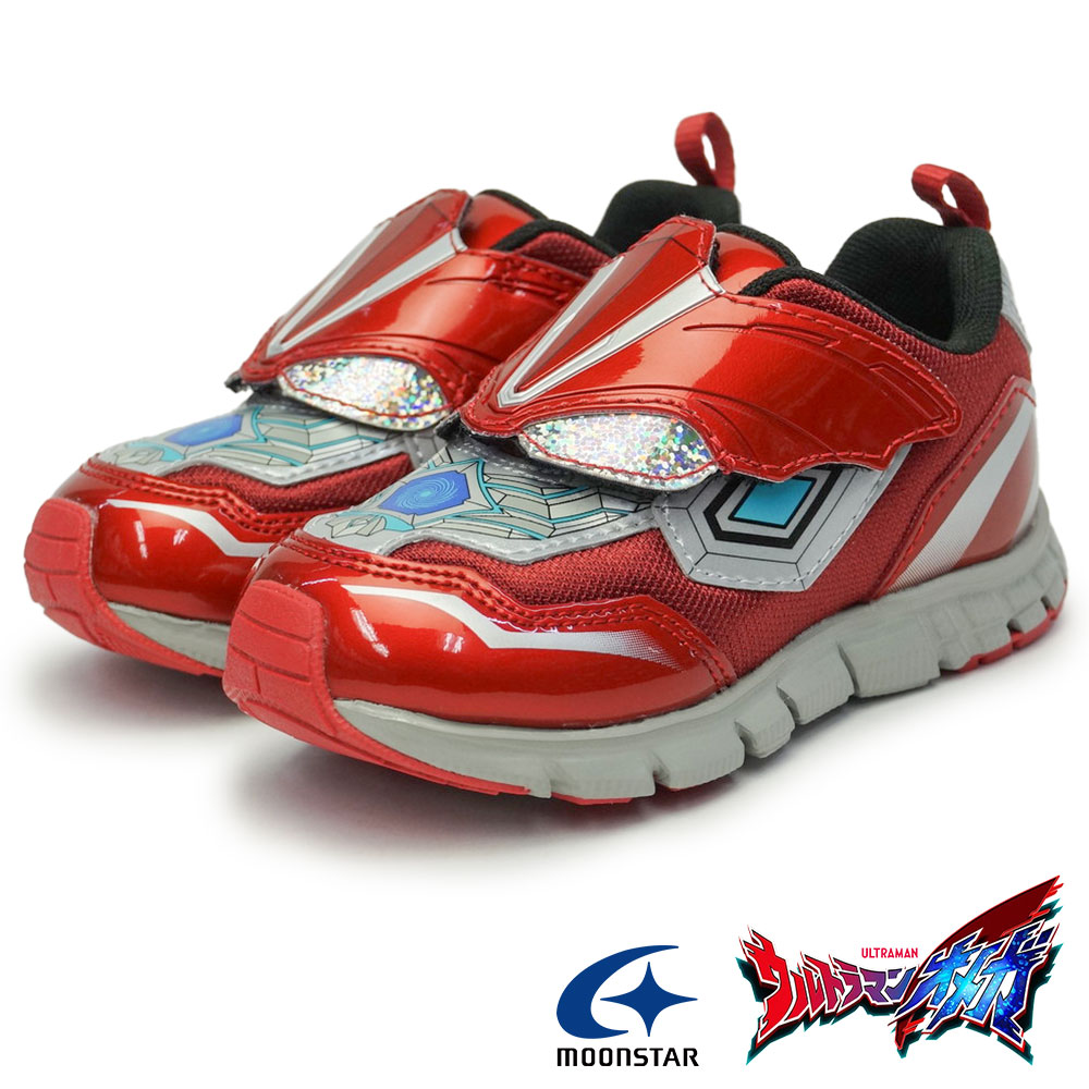 ウルトラマン オメガ ムーンスター キッズ スニーカー UT157 キッズシューズ マジックテープ 抗菌防臭 子供靴 MoonStar ULTRAMAN画像