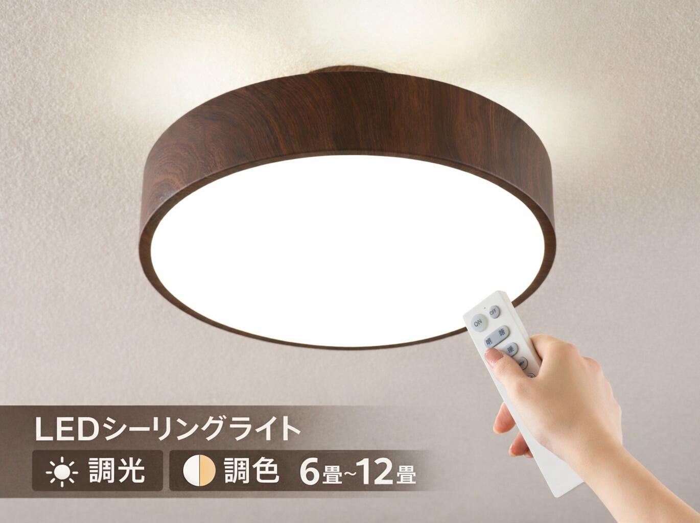 Rayg（レイグ）調色差し光 遠隔操作付き添い人LED最高限度点火装置 昼白いこと 白熱電球色 ６畳～12畳