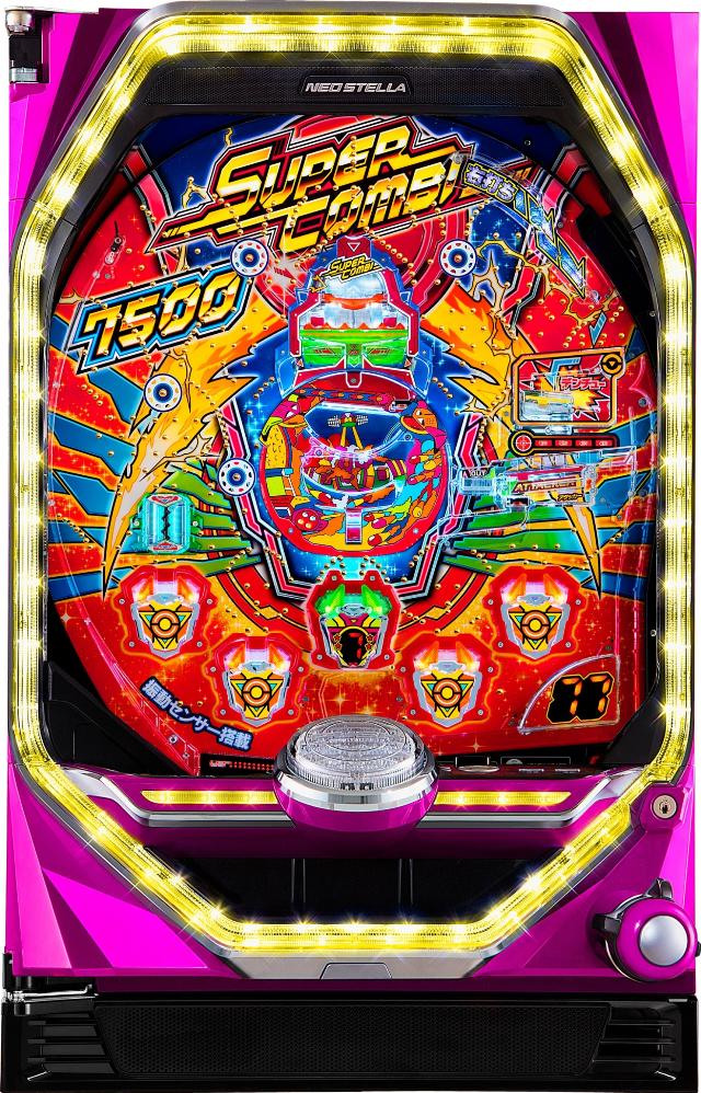 ジェイビー Pスーパーコンビα7500【LED不問】【中古パチンコ実機】【家庭用電源/パチンコ玉1000発/ボリューム/CRアダプター/取扱説明書付き】
