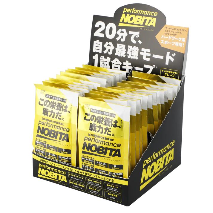 スパッツィオ spazio パフォーマンス ノビタ FD0005 15g 30袋セット performance NOBITA エネルギー 瞬発力 持久力 熱中症予防効果 アミノ酸 ミネラル マグネシウム カリウム クエン酸 アルギニン マルトデキストリン クレアチン グルタミン酸|ナカジマスポーツ店