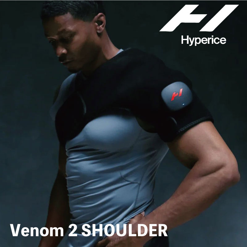 【正規販売店】Hyperice Venom 2 Shoulder 温熱 振動 ラップ Bluetooth対応 3段階温度 3段階振動 充電式 ヒートサポーター ボディケア 22200-028-21 22200-028-22