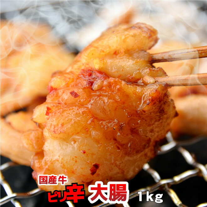 母の日 内祝　ギフト プレゼント 誕生日 牛肉 国産牛 ピリ辛 大腸 1kg シマチョウ テッチャン 焼肉 バーベキュー ホルモン ホルモン焼き