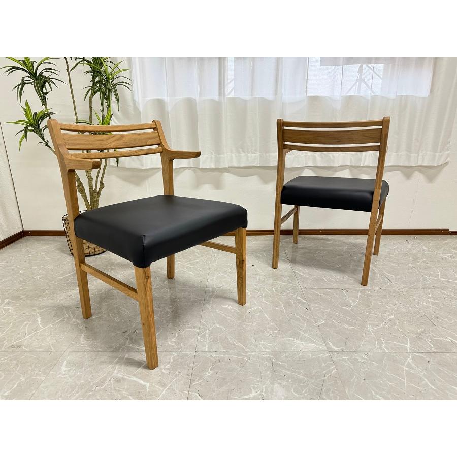10%offクーポン配布中 【アウトレット】 ダイニングチェア 2脚セット アレク Bタイプ 肘付き 2脚セット イス チェア 完成品 北欧 おしゃれ 椅子 数量限定 60614B｜７インテリア