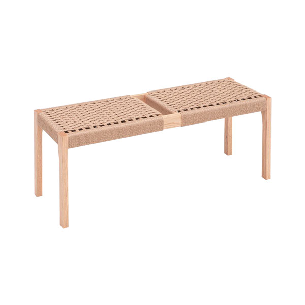10%offクーポン配布中 国産 ベンチ 105cm ペーパーコード 軽量 木製 低め 天然木 いす 椅子 チェアー ダイニングベンチ 日本製 Ｆ☆☆☆☆ 国産 オーダー オーク無垢 PCベンチ105【RCP】