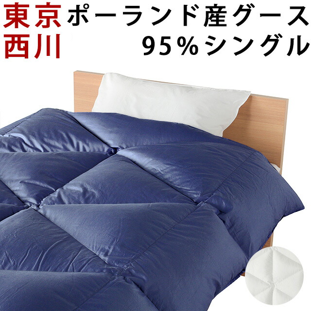 Happy Blue西川 Nishikawa プレミアム 羽毛 合掛け布団 01.ブルー 01.シングル ポーリッシュホワイトグースダウン95% 日本製 抗菌防臭 K 日本全国送料無料 西川 (Nishikawa) プレミアム 羽毛 合掛け布団 01.ブルー 01.シングル ホワイトグースダウン90% 日本製 抗菌防臭 羽毛偏り防止