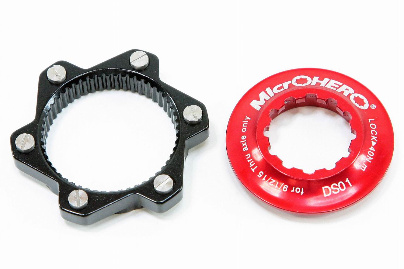 市場 即納 センターロック式ローター 軽量26g CNC 6穴ローター アルミ合金製 MicrOHERO ディスクブレーキ