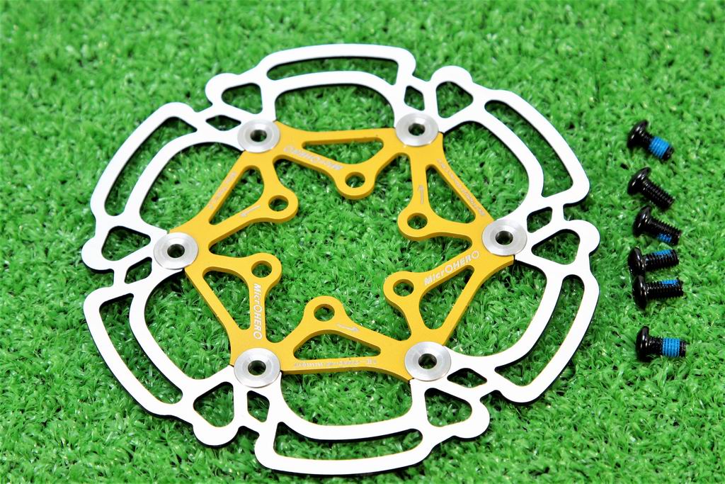 楽天市場】【即納】【超軽量107g】【MTB/ROAD 両用】MicrOHERO 2ピース F1 フローティングディスク ローター 160mmサイズ  1枚 レッド ステンレス／マグネシウム合金 : 虹橋サイクリング