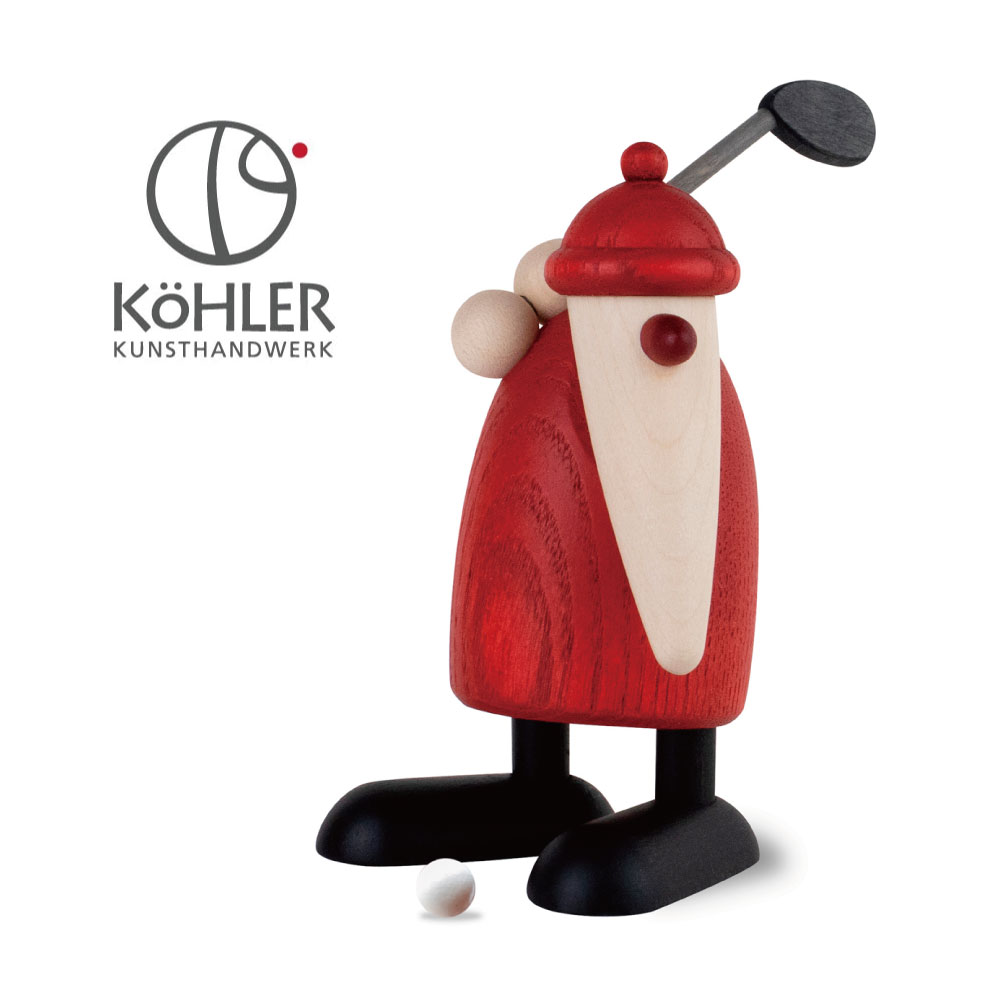 ドイツ製 木製 ゴルフ Kohler クリスマス オーナメント 置物 インテリア 飾り サンタ 北欧 おしゃれ ヨーロッパ雑貨 オブジェ Rvcconst Com