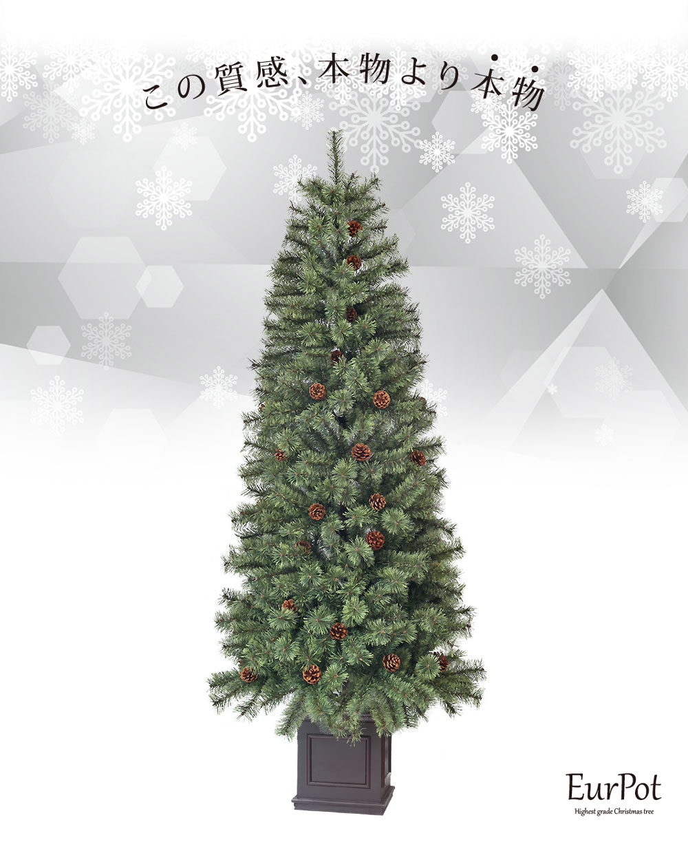 おしゃれ 企業様 個人様に販売本数本突破 Xmas 北欧 Eurpotホビー 高級 210cm Mvp18冠受賞 高級 飾り なし クリスマスツリー ツリー オーナメント ドイツトウヒツリー セット ヌードツリー スリム Ornament Xmas Tree Eurpot 恵月人形本舗 新品激安特価