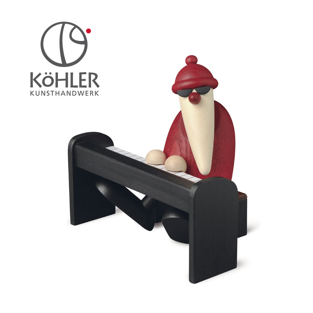 ドイツ製 木製 Kohler クリスマス オーナメント 置物 インテリア 飾り サンタ 北欧 おしゃれ かわいい ピアノサンタ