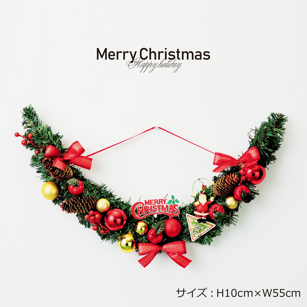 クリスマススワッグ 壁掛け 松ぼっくり クリスマスリース レッド スター 手作り クリスマス リース 飾り 装飾 ディスプレイ 店舗装飾 インテリア デコレーション かわいい 赤 おしゃれ かわいい 玄関 サンタ サンタクロース ベル リボン Christmas