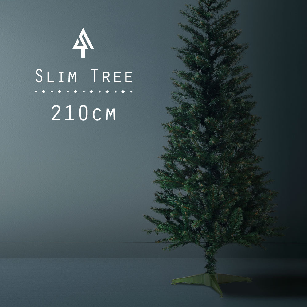 楽天市場 クリスマスツリー 北欧 おしゃれ スリムツリー210cm ヌードツリー 2m 3m 大型 業務用 恵月人形本舗