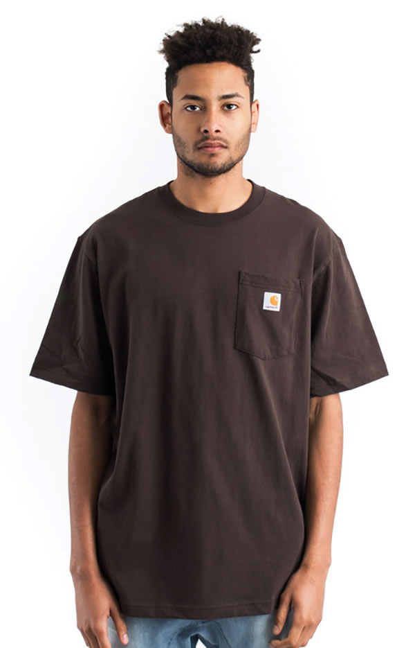 【楽天市場】CARHARTT (カーハート) US Tシャツ Workwear Pocket T-Shirt Dark Brown ポケット付