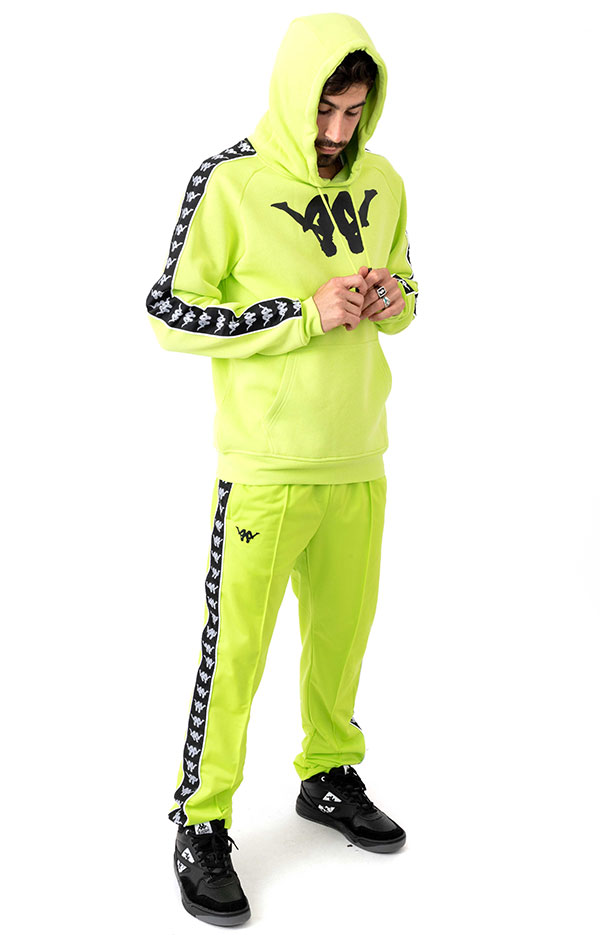 kappa lime green hoodie