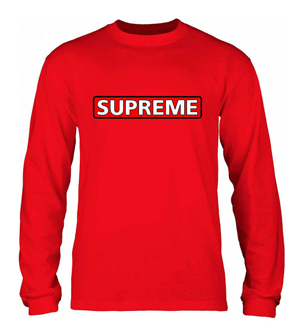 supreme red long sleeve