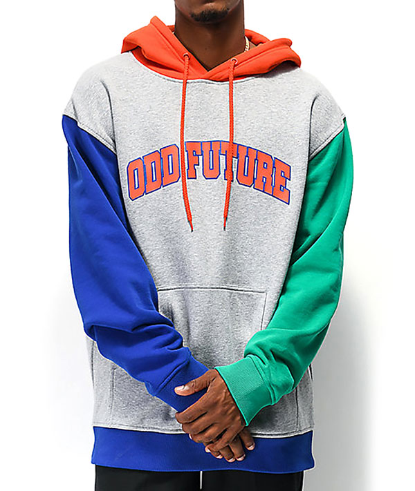 odd future color block hoodie