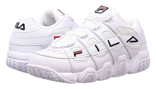 fila white flat shoes