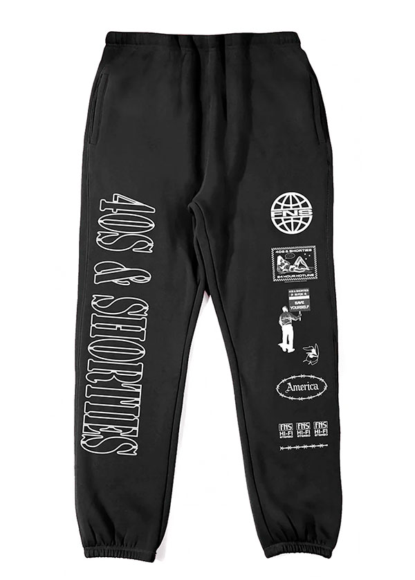 お気に入 40s Shorties フォーティーズアンドショーティーズ スウェットパンツ Working Black Sweatpants Title お気に入 40s Shorties フォーティーズアンドショーティーズ スウェットパンツ Working Black Sweatpants Title