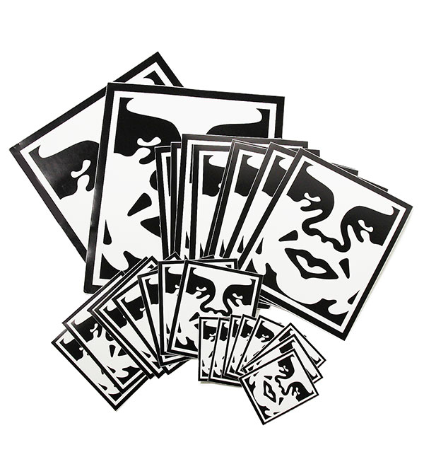 楽天市場 Obey オベイ ステッカー シール 4サイズ26枚セット Sticker Pack 2 Icon Face Assorted White Black スケボー Skate Sk8 スケートボード Hard Core Punk ハードコア パンク Hiphop ヒップホップ Surf サーフ レゲエ Reggae スノボー スノーボード Snowboard