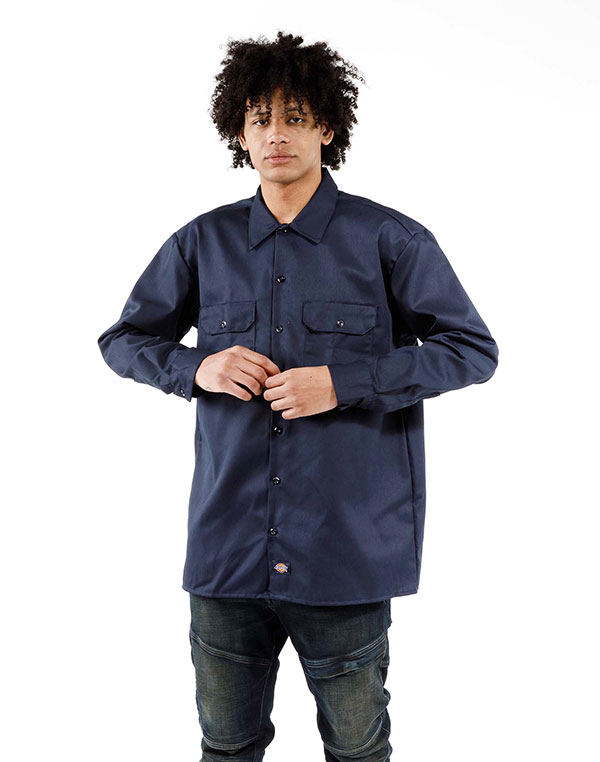 Dickies ディッキーズ US 長袖 ワークシャツ 574 Work Long 国内発送 Navy Shirt Sleeve