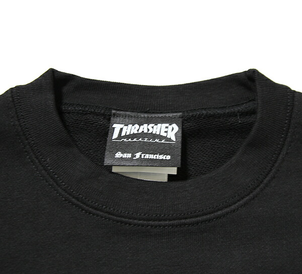欲しいの Thrasher スラッシャー キッズ トレーナー 子供 Mag Logo Crew Sweat Black スケボー SKATE SK8  スケートボード elmercatrd.nl