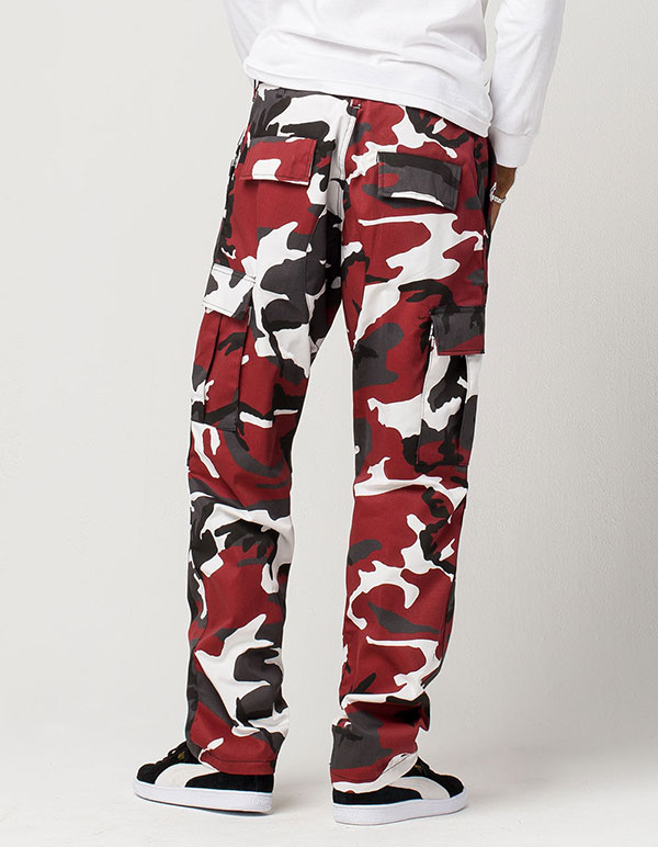 ROTHCO ロスコ カーゴパンツ 軍物 迷彩 7915 驚きの価格が実現！ BDU Mens Pants Red Cargo Camo