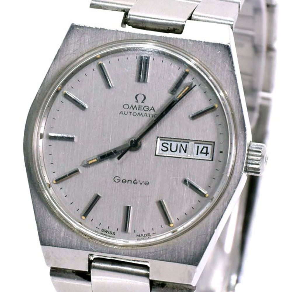【楽天市場】【OMEGA】オメガ Geneve ステンレススチール シルバー 自動巻き メンズ シルバー文字盤 腕時計【中古】：質にしきの