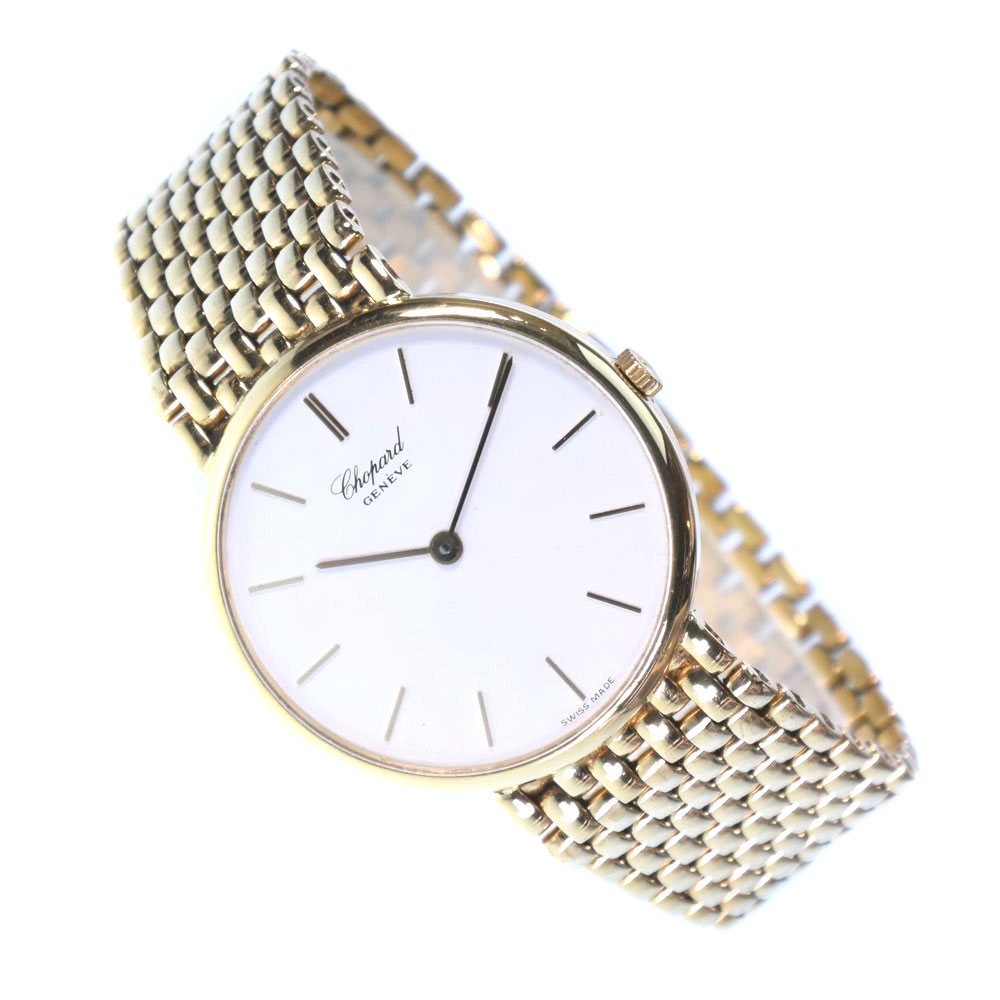 【楽天市場】【Chopard】ショパール 1091 K18イエローゴールド クオーツ メンズ 白文字盤 腕時計【中古】A-ランク：質にしきの