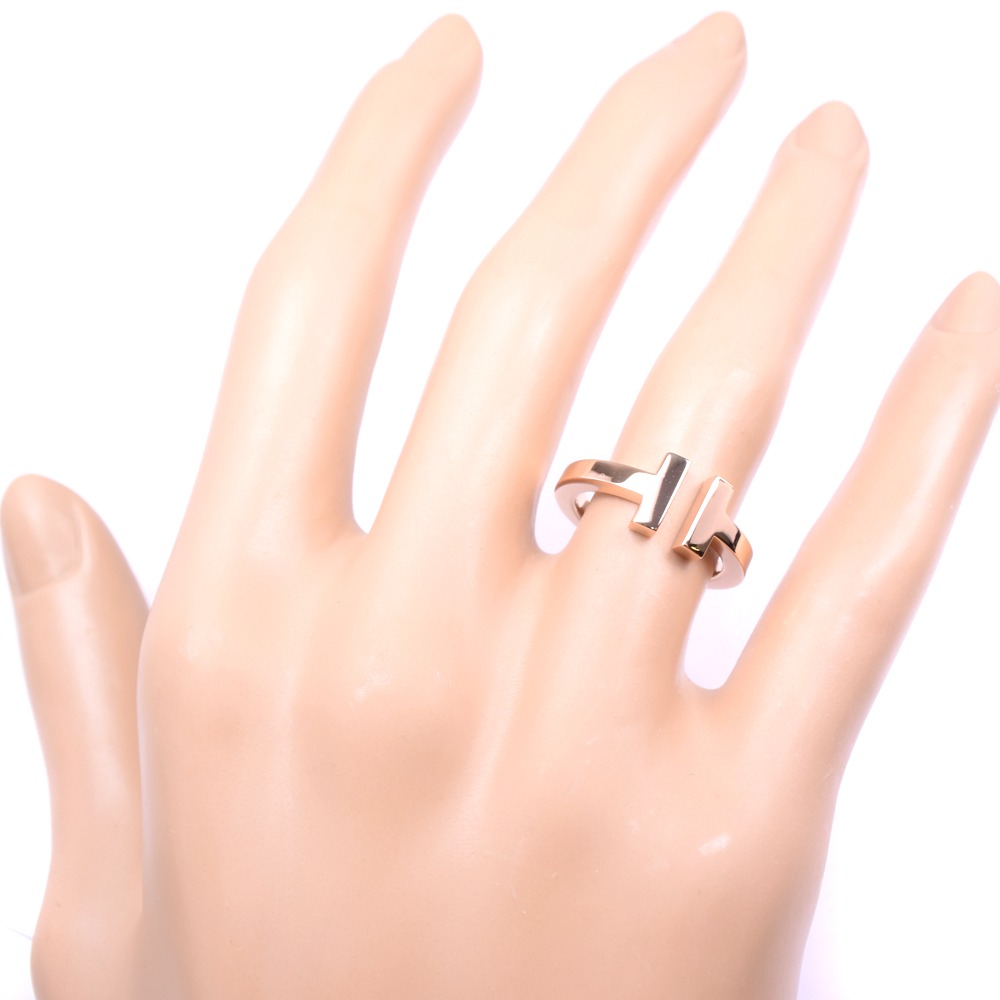 Tiffany Co ティファニー Tスクエア 9号 K18ピンクゴールド ブランド 9号 Tスクエア ネックレス レディース リング 指輪 中古 Saランク Tiffany Co ティファニー Tスクエア 9号 K18ピンクゴールド ブランド 9号 Tスクエア ネックレス レディース リング 指輪 中古 Saランク