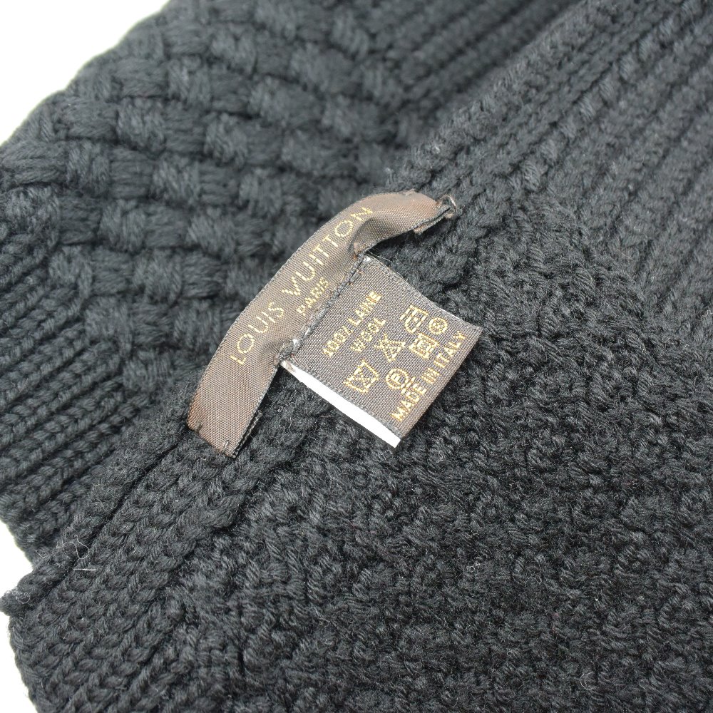 pawn shop nishikino: Louis Vuitton stall wool black unisex scarf | Rakuten Global Market