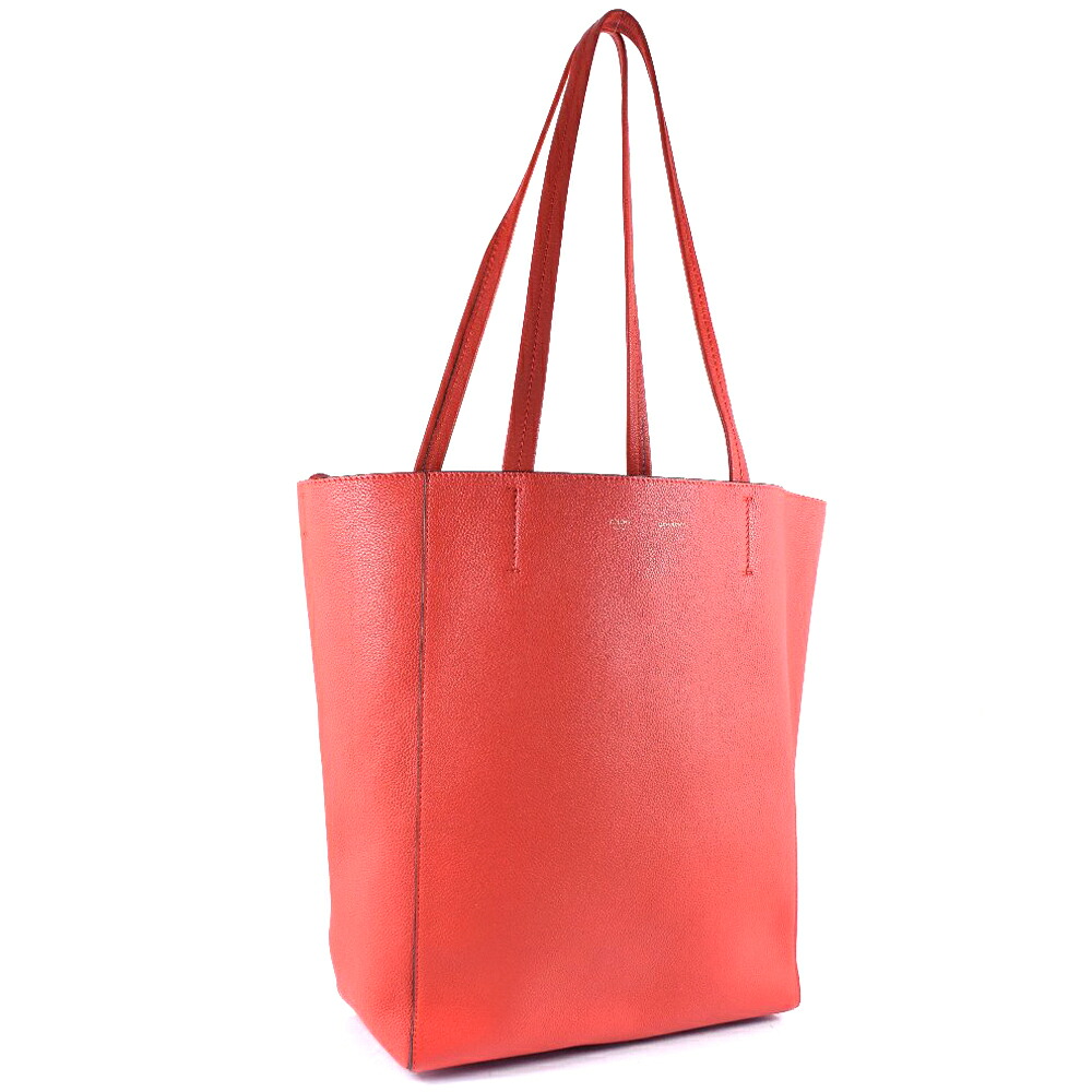 セリーヌ CELINE カバファントム トートバッグ ポーチ付き 175543 YNF 27SX カーフ 赤 Hippo phantom レディース【中古】SAランク｜質にしきの【ブランド販売・買取】