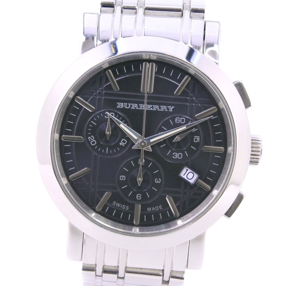 stainless steel burberry watch