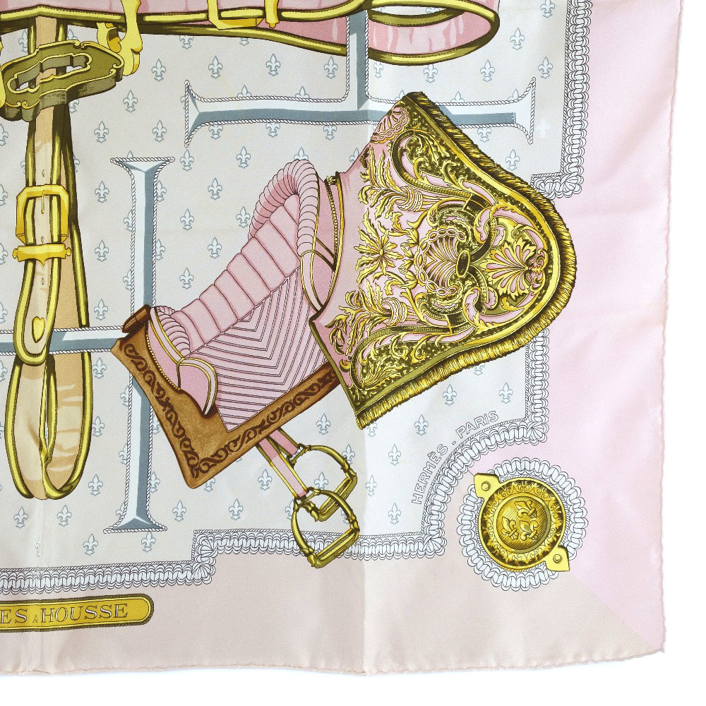 【楽天市場】【HERMES】エルメス カレ90 SELLES A HOUSSE シルク ピンク レディース スカーフ【中古】：質にしきの