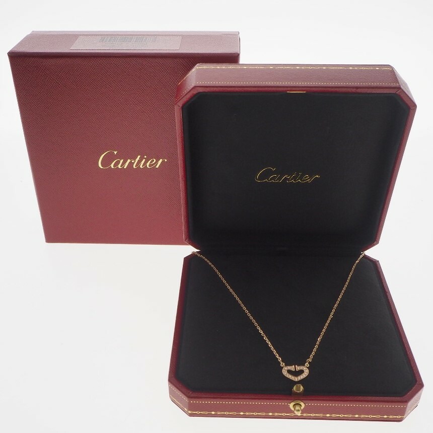 楽天市場 Cartier カルティエ Cハート K18ピンクゴールド ダイヤモンド レディース ネックレス 中古 Saランク 質にしきの ブランド販売 買取