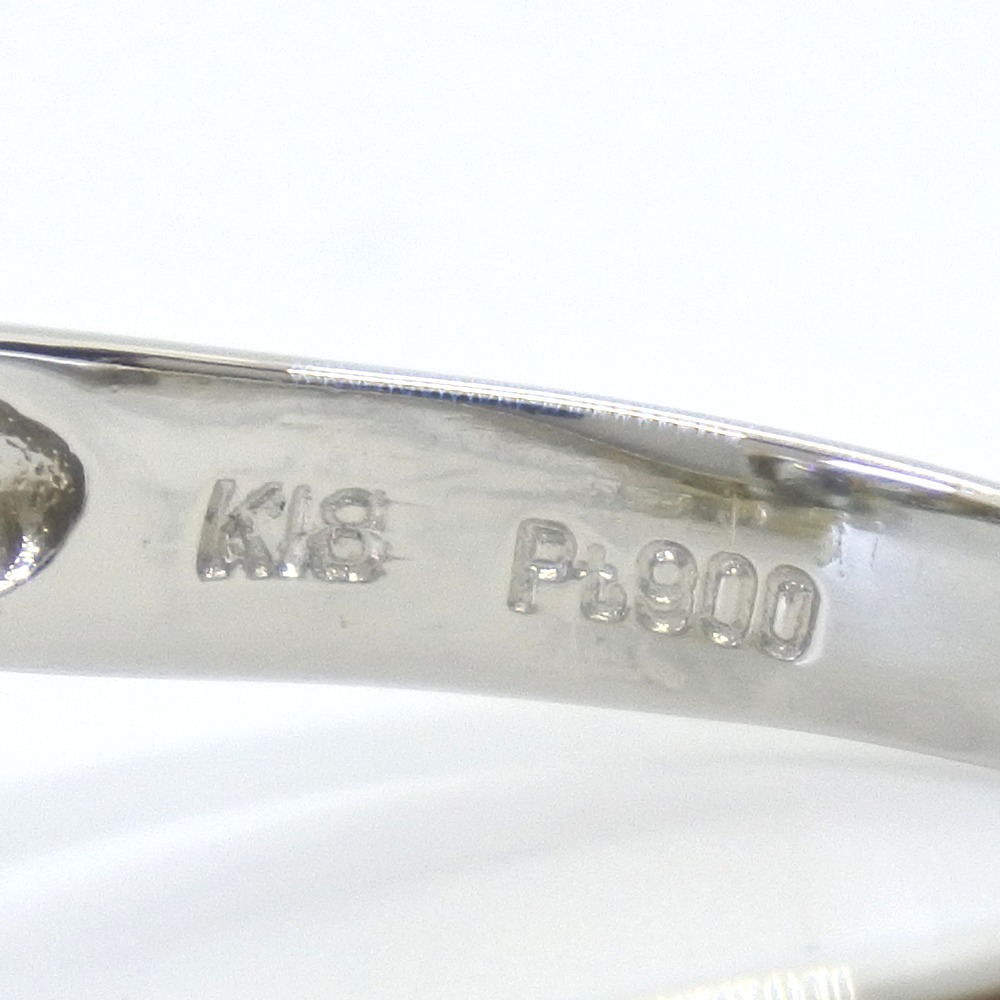 【スーパーセール10-50%OFF対象】Pt900プラチナ×K18イエローゴールド×ダイヤモンド14号1.02レディースリング・指輪【中古】A+ランク
