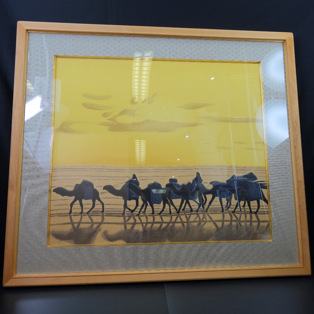 楽天市場】平山郁夫 「 浄瑠璃寺 」 岩絵具方式 工芸複製画 【中古